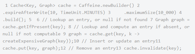 java缓存框架教程，Caffeine内存缓存框架