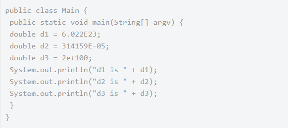 Java基础学习：java浮点类型常量